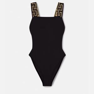 Versace GRECA BORDER ONE-PIECE SWIMSUIT
